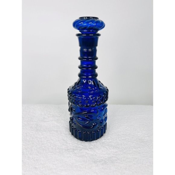 Vintage Jim Beam Empty Cobalt Blue Glass Decanter- 1971 - Picture 1 of 1